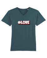 #Love  Tricou mânecă scurtă guler V Bărbat Presenter