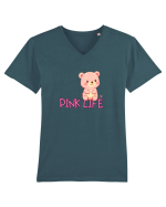 PINK LIFE  Tricou mânecă scurtă guler V Bărbat Presenter