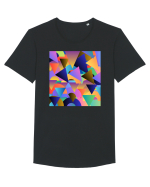 Abstract  Tricou mânecă scurtă guler larg Bărbat Skater