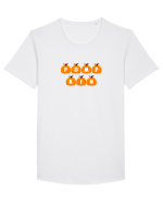 Pumpkin  Tricou mânecă scurtă guler larg Bărbat Skater