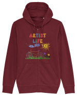Artist life Hanorac cu fermoar Unisex Connector