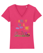 Artist life Tricou mânecă scurtă guler V Damă Evoker