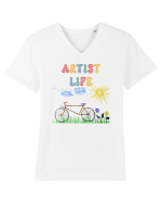 Artist life Tricou mânecă scurtă guler V Bărbat Presenter