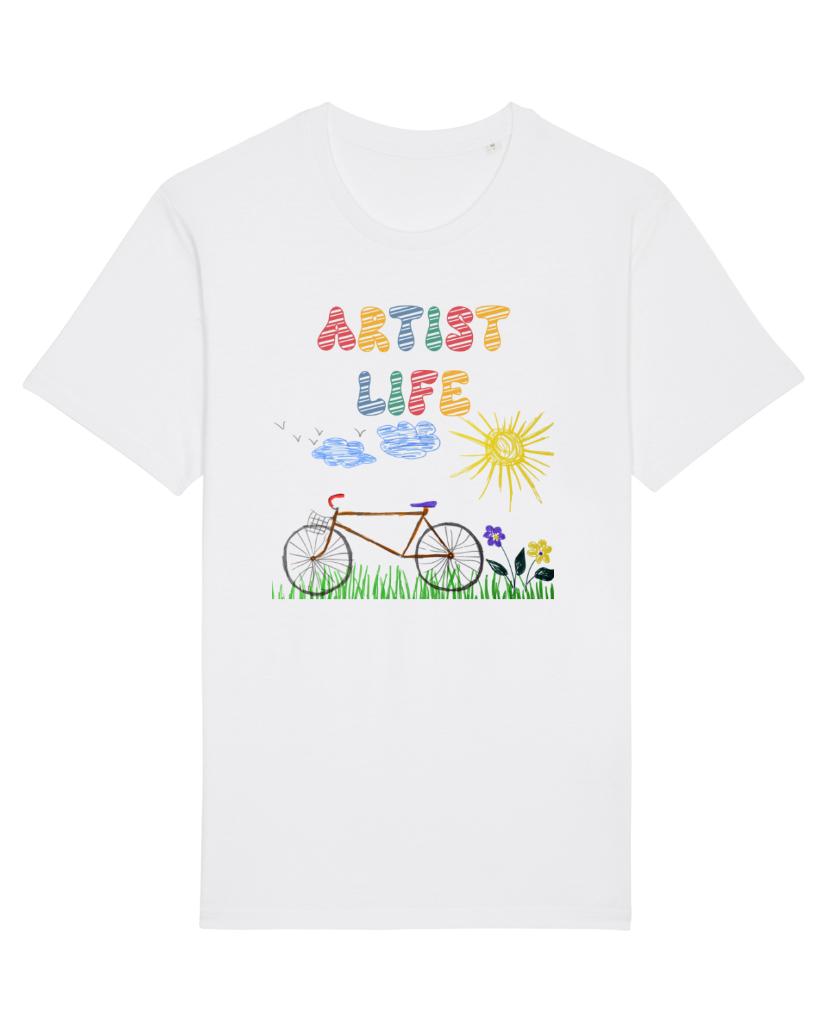 Tricou mânecă scurtă Unisex Rocker White