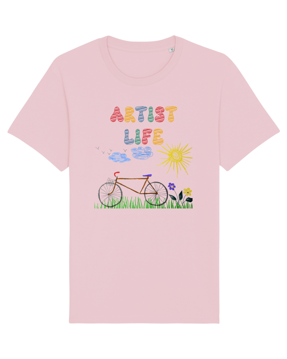 Tricou mânecă scurtă Unisex Rocker Cotton Pink