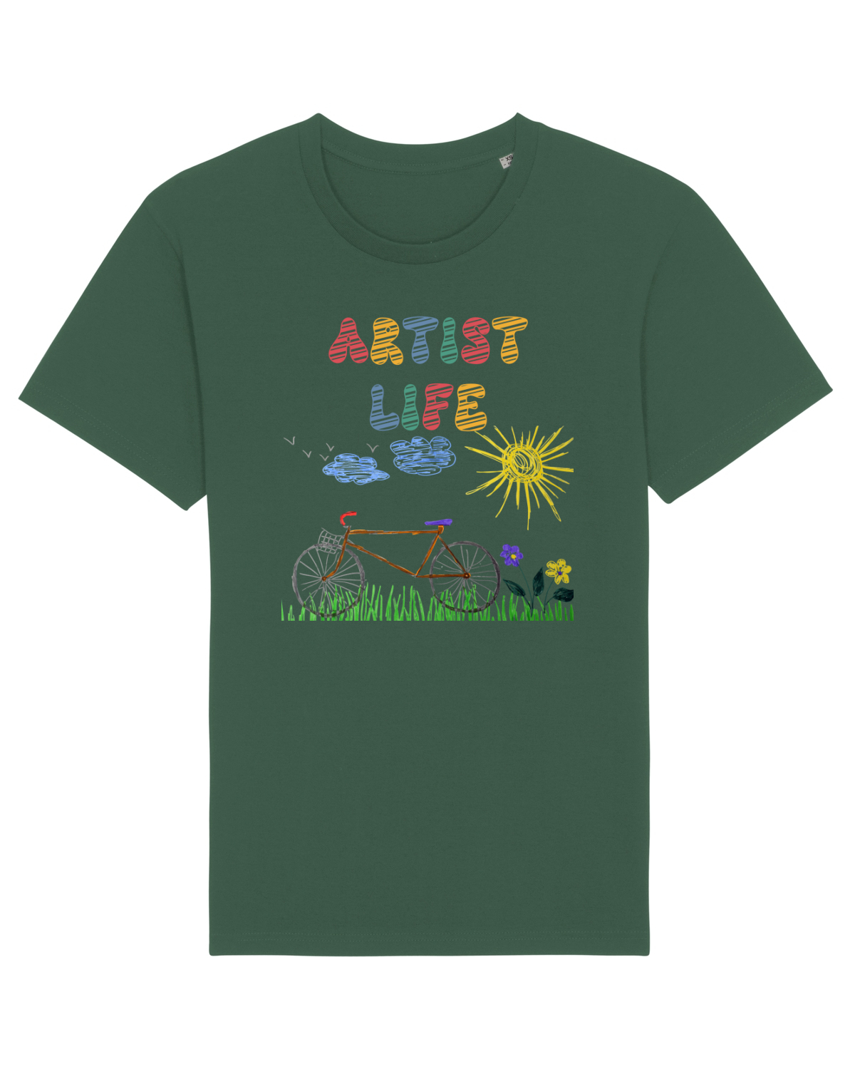 Tricou mânecă scurtă Unisex Rocker Bottle Green