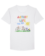 Artist life Tricou mânecă scurtă guler larg Bărbat Skater