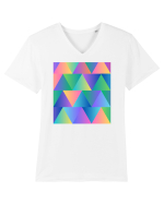 Abstract  Tricou mânecă scurtă guler V Bărbat Presenter