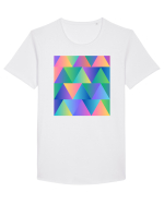 Abstract  Tricou mânecă scurtă guler larg Bărbat Skater