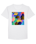 Abstract  Tricou mânecă scurtă guler larg Bărbat Skater