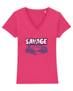Savage Tricou mânecă scurtă guler V Damă Evoker