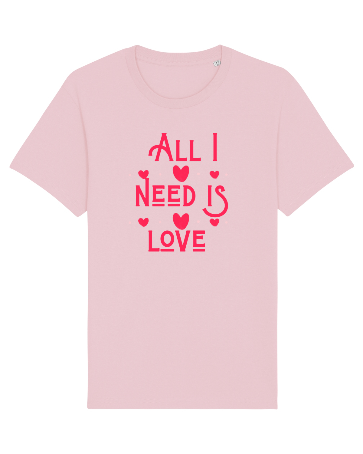 Tricou mânecă scurtă Unisex Rocker Cotton Pink