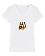 ALA BALA PORTOCALA  3 - jocurile copilariei Tricou mânecă scurtă guler V Damă Evoker