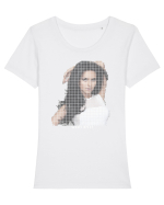 Who am I? Tricou mânecă scurtă guler larg fitted Damă Expresser
