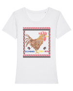 Romania Tara Mea Tricou mânecă scurtă guler larg fitted Damă Expresser