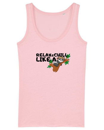 Relax&,chill like a panda Cotton Pink