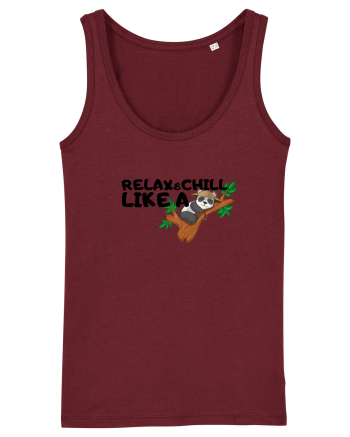 Relax&,chill like a panda Burgundy