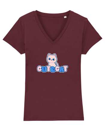 Cute cat Burgundy