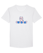 Cute cat Tricou mânecă scurtă guler larg Bărbat Skater
