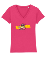 Summer  Tricou mânecă scurtă guler V Damă Evoker