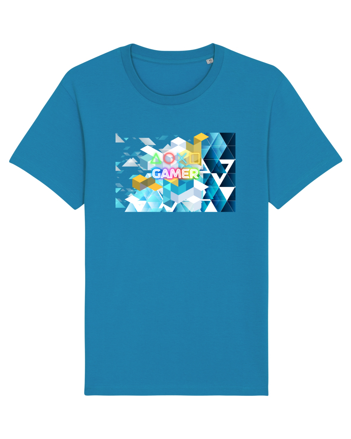 Tricou mânecă scurtă Unisex Rocker Azur