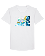 Gamer  Tricou mânecă scurtă guler larg Bărbat Skater