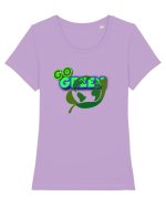 Go green  Tricou mânecă scurtă guler larg fitted Damă Expresser