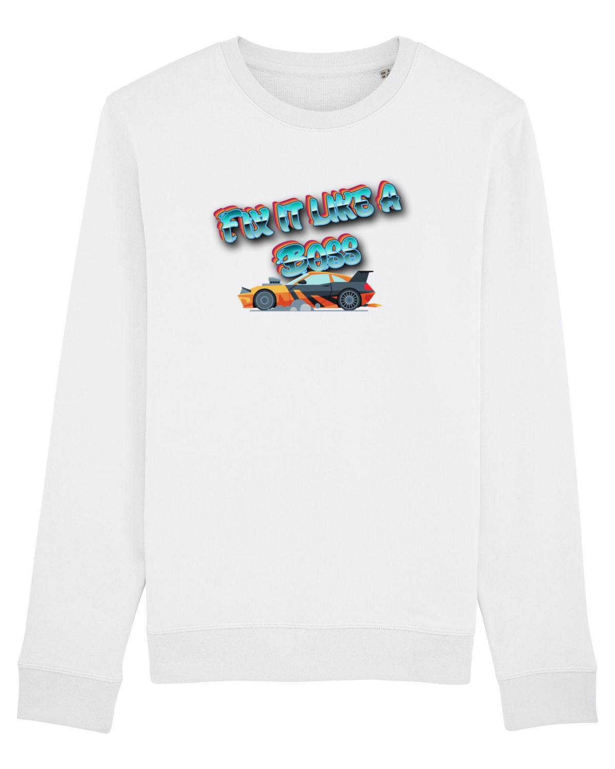 Bluză mânecă lungă Unisex Rise White
