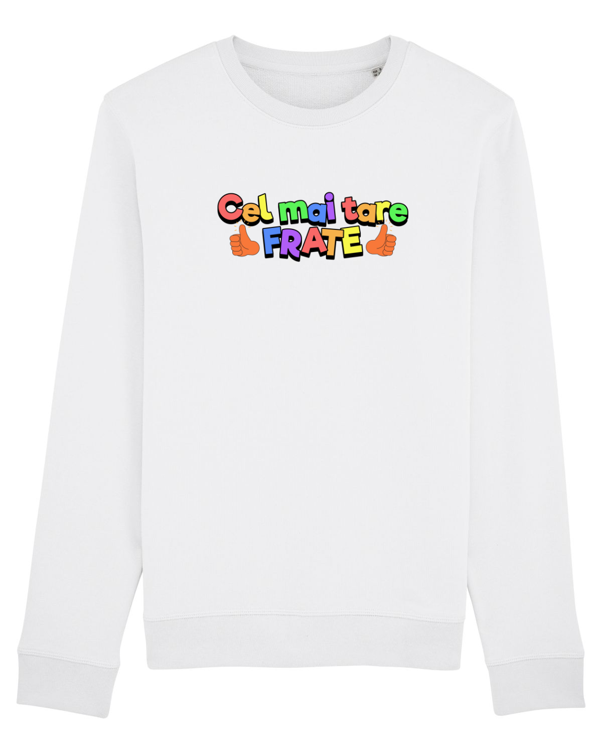 Bluză mânecă lungă Unisex Rise White