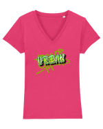 Urban Tricou mânecă scurtă guler V Damă Evoker