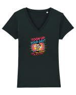 TOON UP YOUR DAY - MAY THE LAUGHS BE WITH YOU! Tricou mânecă scurtă guler V Damă Evoker