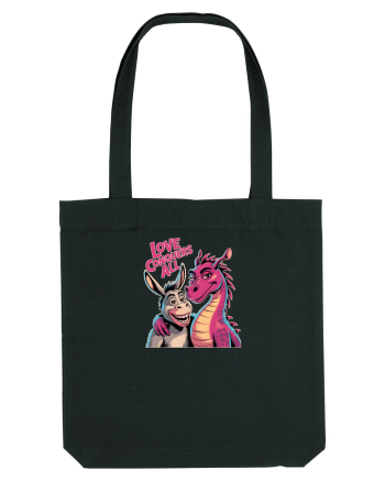 LOVE CONQUERS ALL - IUBIREA INVINGE TOTUL - magar & dragonita Black