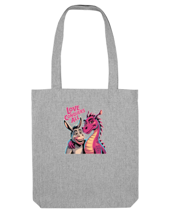 LOVE CONQUERS ALL - IUBIREA INVINGE TOTUL - magar & dragonita Heather Grey