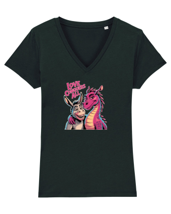 LOVE CONQUERS ALL - IUBIREA INVINGE TOTUL - magar & dragonita Black