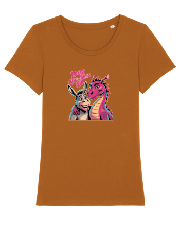 LOVE CONQUERS ALL - IUBIREA INVINGE TOTUL - magar & dragonita Roasted Orange