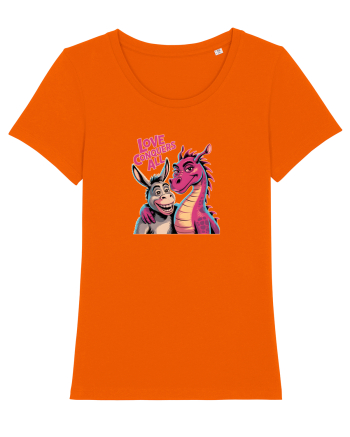 LOVE CONQUERS ALL - IUBIREA INVINGE TOTUL - magar & dragonita Bright Orange