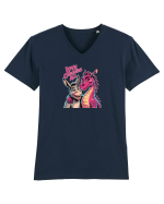 LOVE CONQUERS ALL - IUBIREA INVINGE TOTUL - magar & dragonita Tricou mânecă scurtă guler V Bărbat Presenter