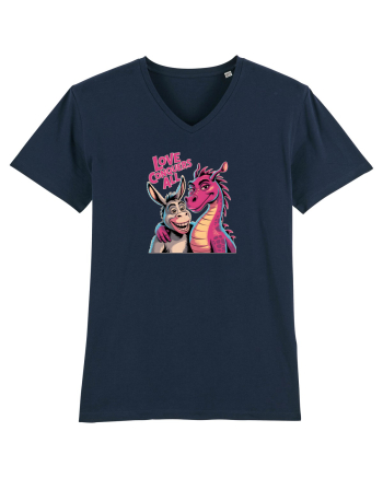 LOVE CONQUERS ALL - IUBIREA INVINGE TOTUL - magar & dragonita French Navy