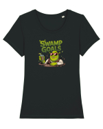 SWAMP GOALS - COCKTAIL IN PISCINA Tricou mânecă scurtă guler larg fitted Damă Expresser