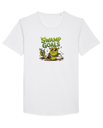 SWAMP GOALS - COCKTAIL IN PISCINA Tricou mânecă scurtă guler larg Bărbat Skater
