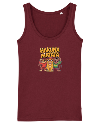 HAKUNA MATATA - NO WORRIES - FARA GRIJI Burgundy