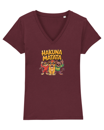 HAKUNA MATATA - NO WORRIES - FARA GRIJI Burgundy