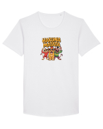 HAKUNA MATATA - NO WORRIES - FARA GRIJI Tricou mânecă scurtă guler larg Bărbat Skater