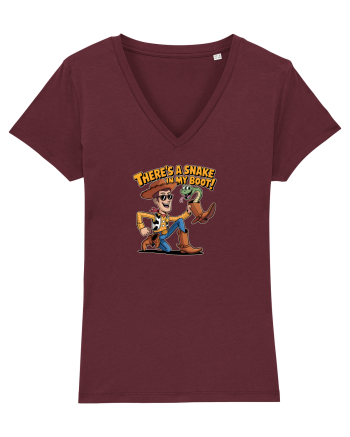 THERE`S A SNAKE IN MY BOOT Burgundy