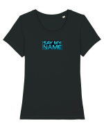 SAY MY NAME 1 Tricou mânecă scurtă guler larg fitted Damă Expresser