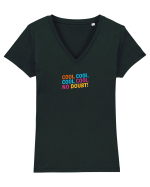 COOL, COOL, NO DOUBT 1 Tricou mânecă scurtă guler V Damă Evoker