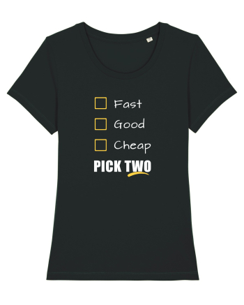 FAST GOOD CHEAP Pick Two Black