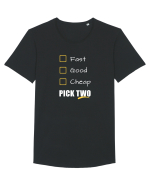 FAST GOOD CHEAP Pick Two Tricou mânecă scurtă guler larg Bărbat Skater