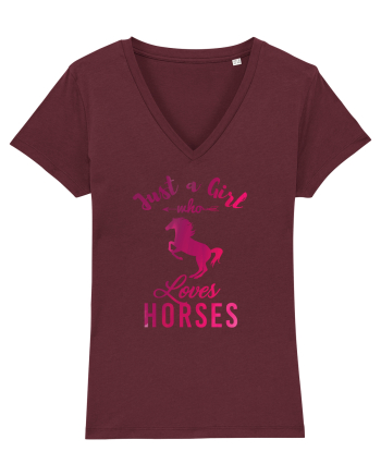 Love Horses Burgundy