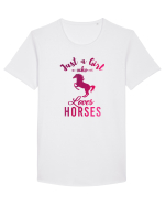 Love Horses Tricou mânecă scurtă guler larg Bărbat Skater